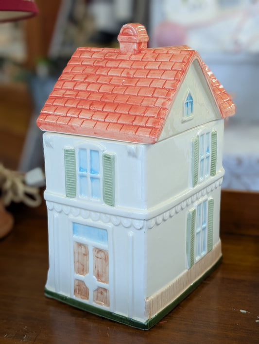 Ceramic house cookie jar