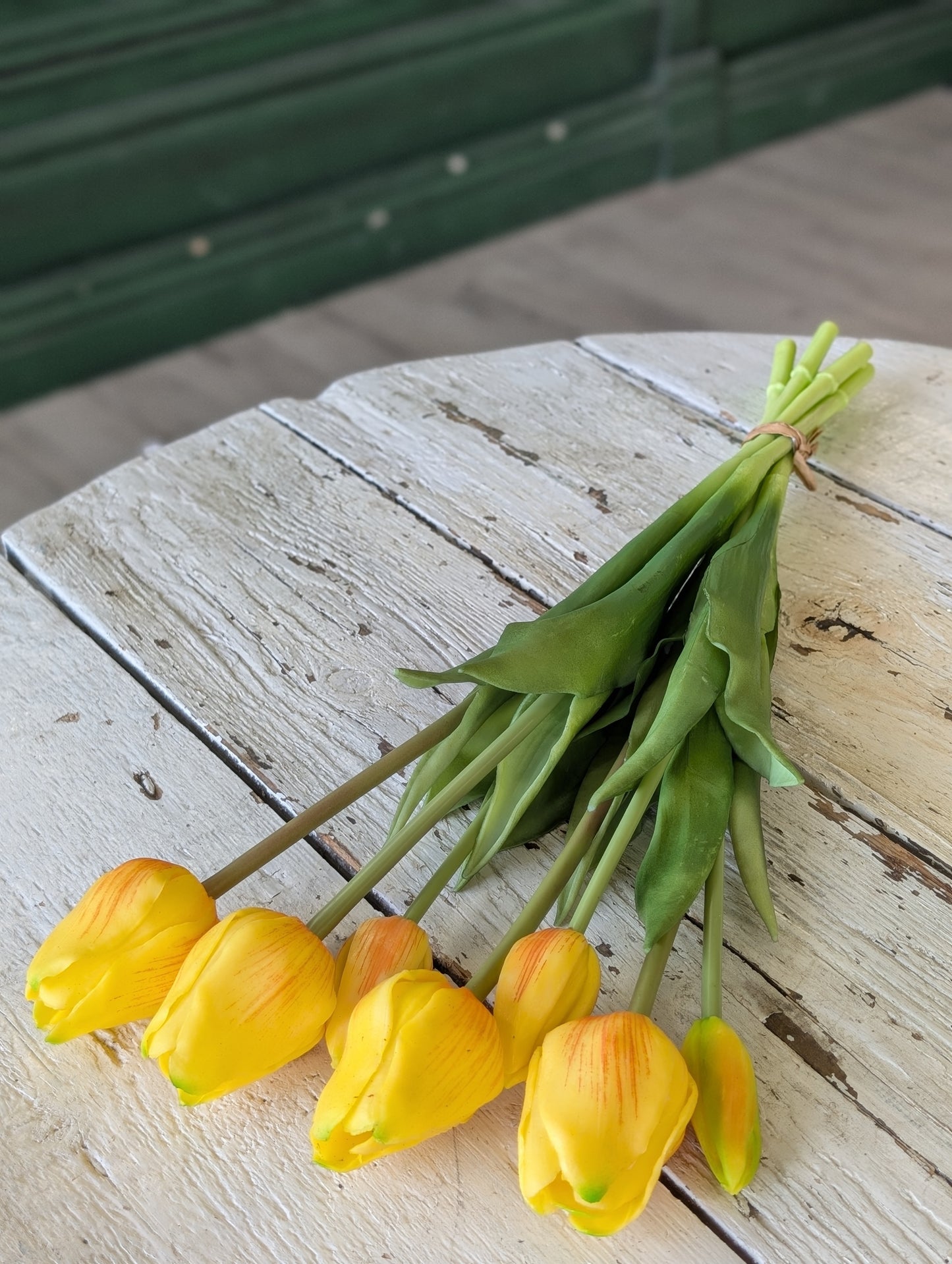 19" Fresh Touch yellow Tulips