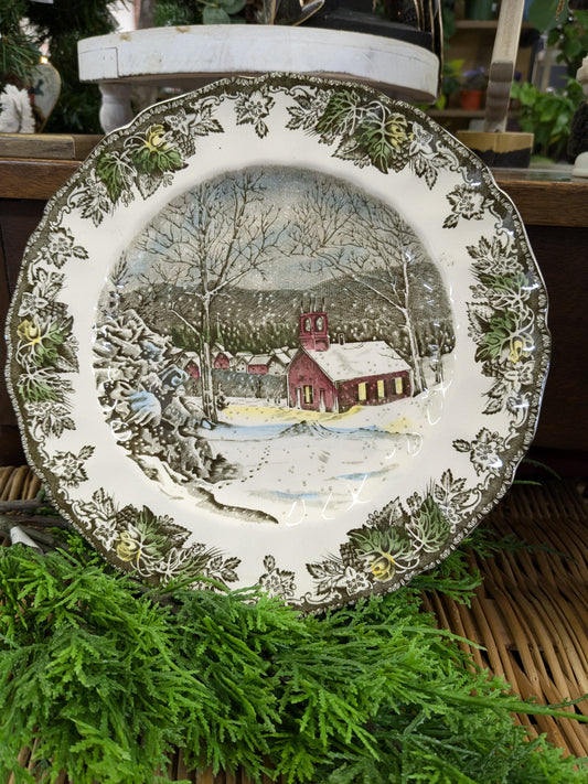 Johnson Bros dinner plate - the schoolhouse