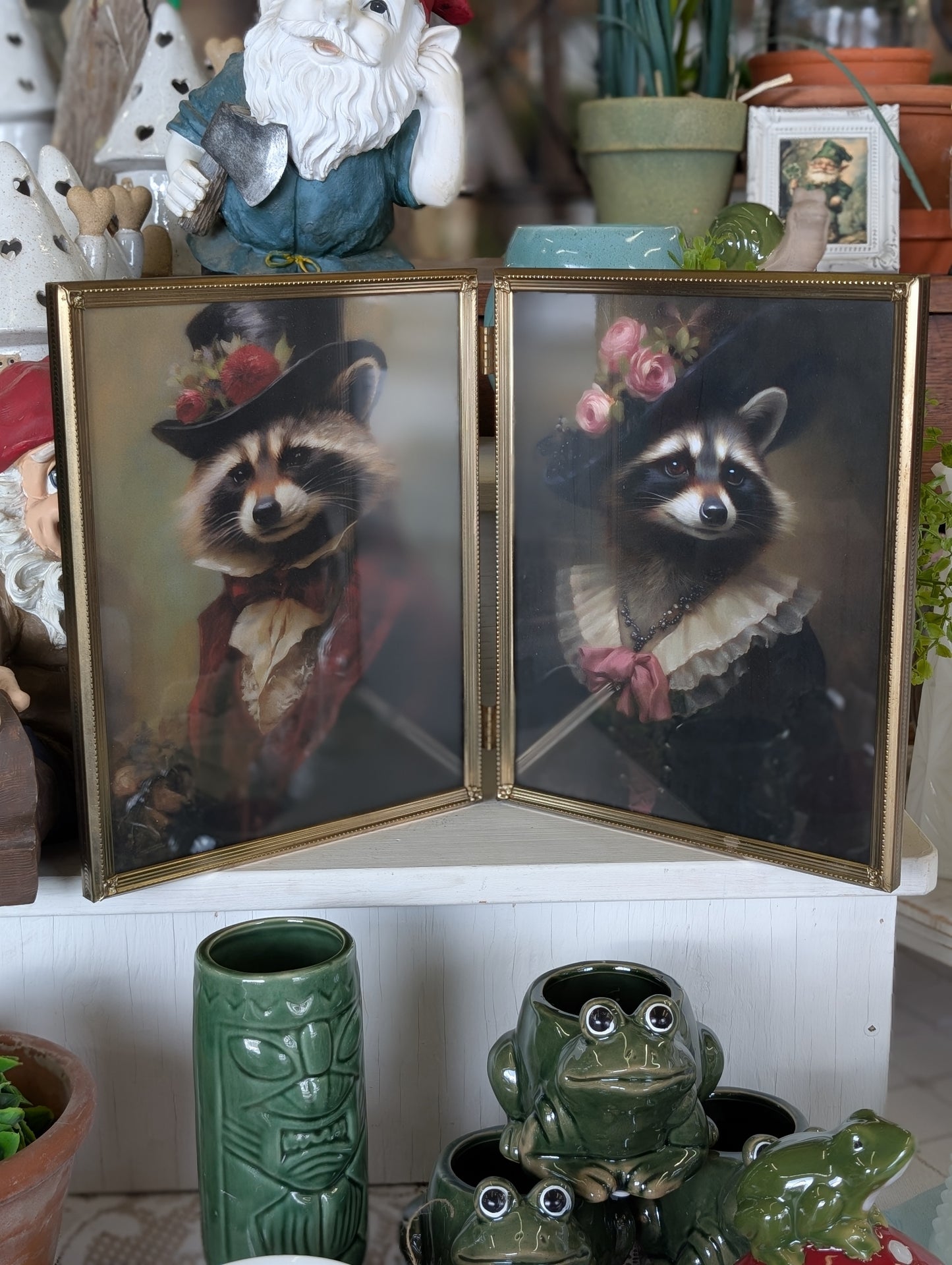 Racoon Double Framed Prints