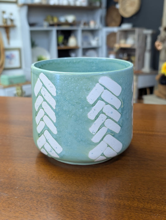 Teal pot