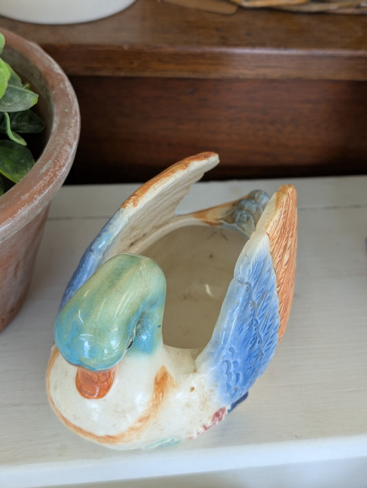 Ceramic duck planter
