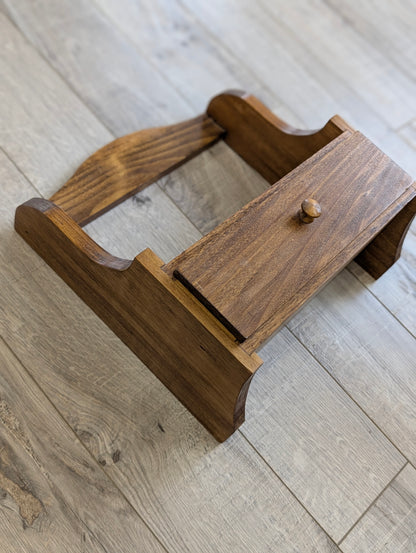 Wooden wall shelf with drawer