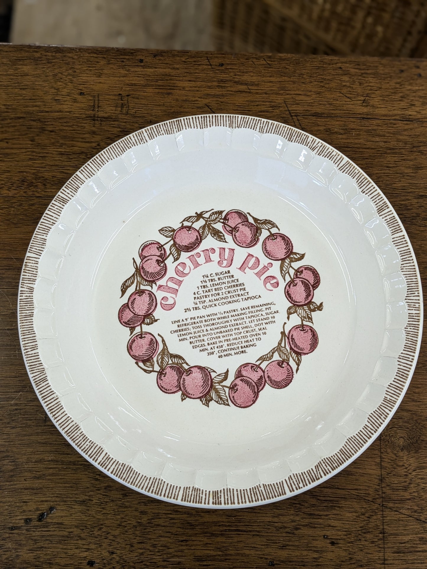 Cherry pie dish