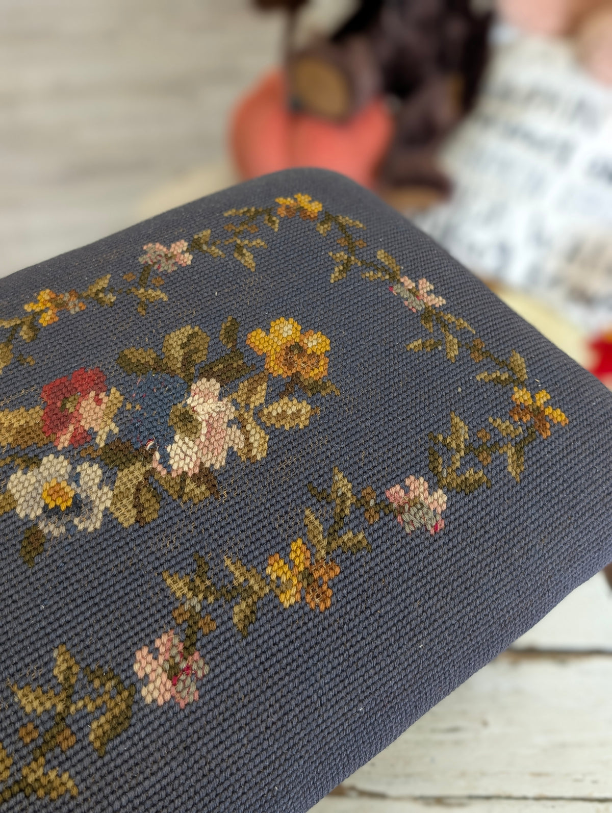 Needlepoint Footstool