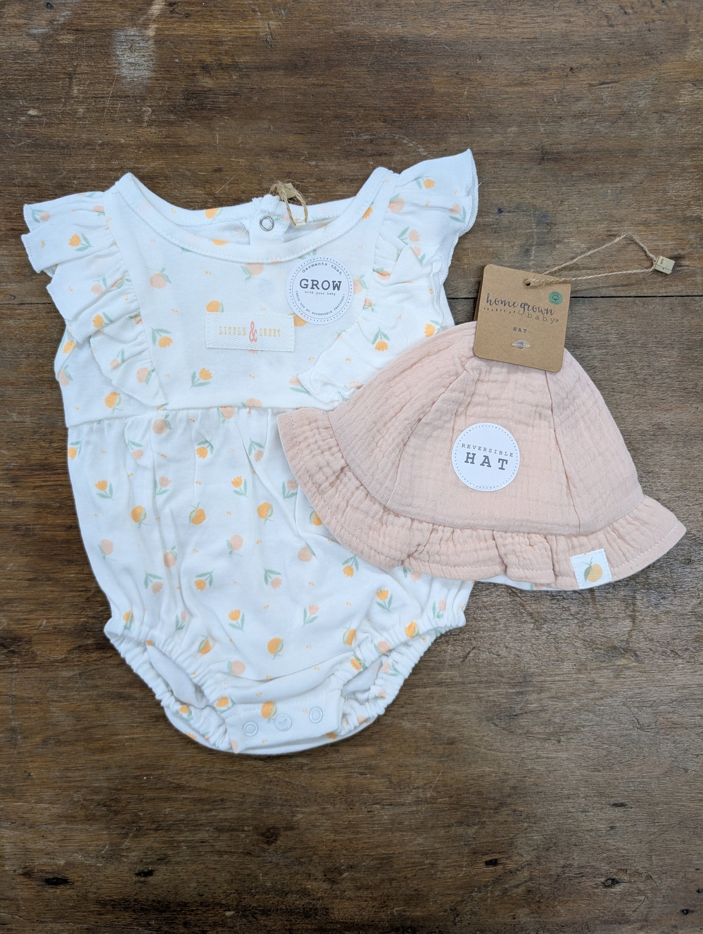 2 Piece Romper Set: Little & Sweet