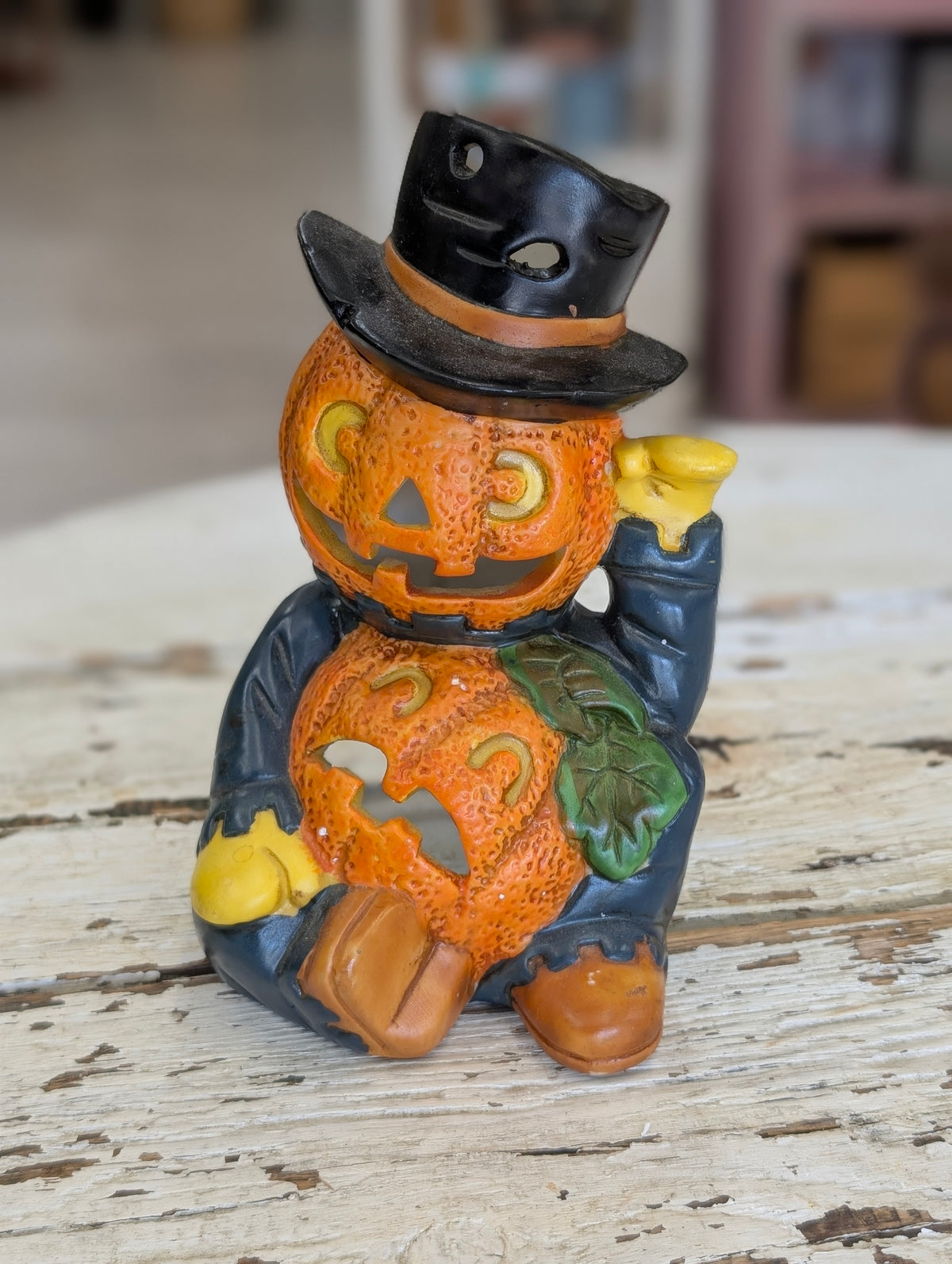 Retro pumpkin tea light