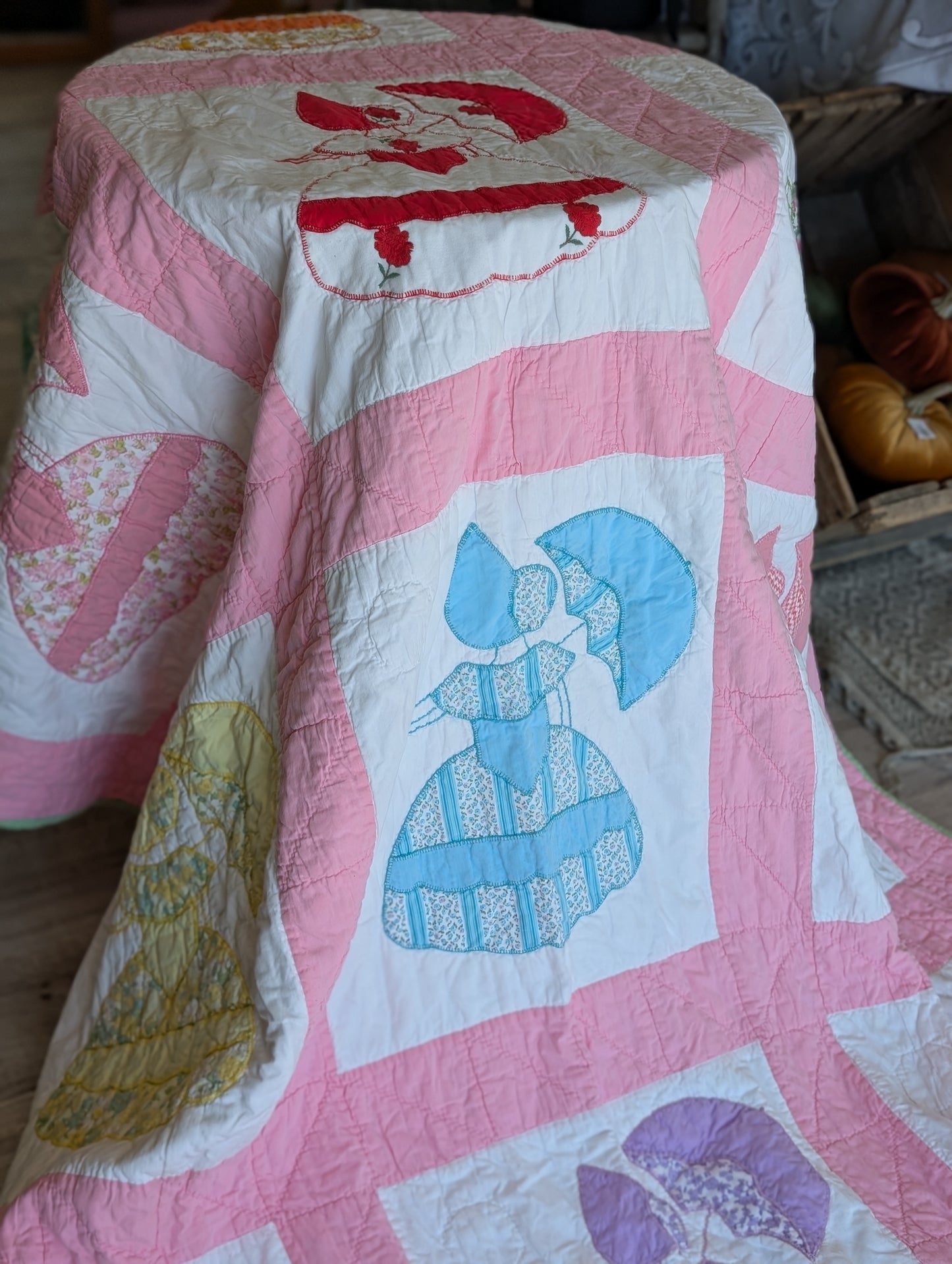 Pink handmade quilt