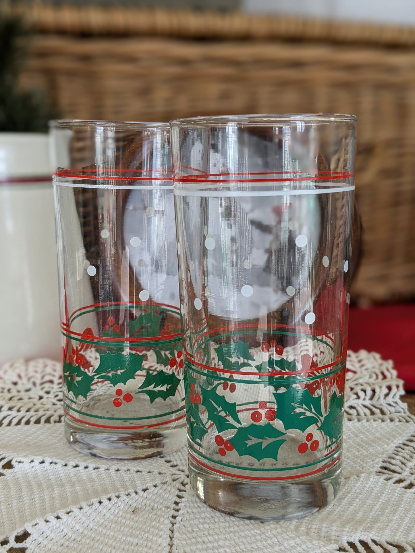 Set of Holiday glasses - Dots