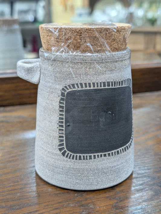 Ceramic container with cork