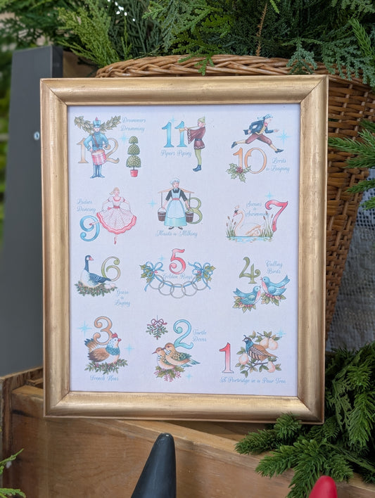 12 days of Christmas print