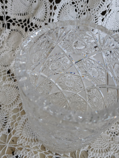 Large crystal vase