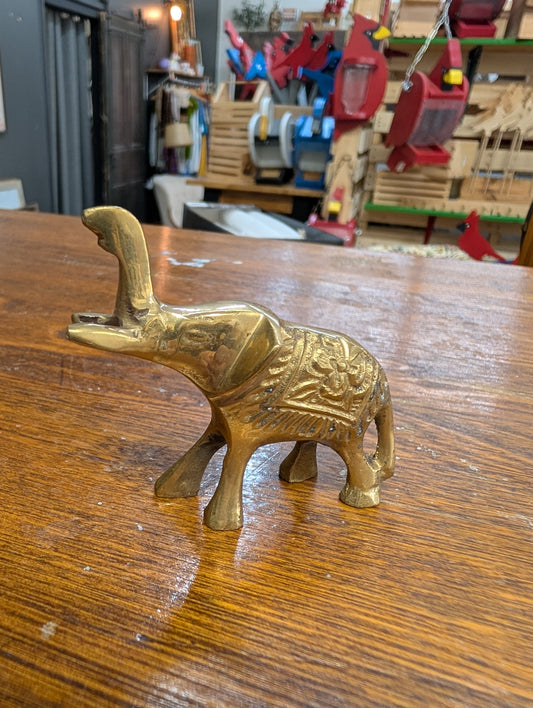 Small brass elephant
