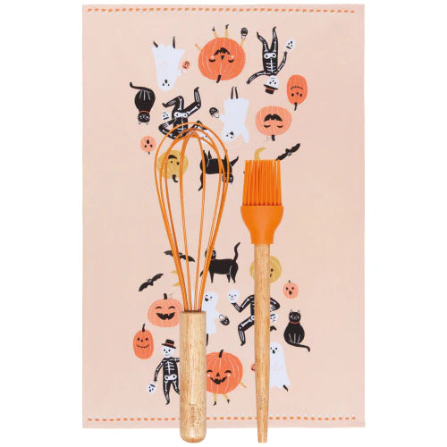 Boo Crew Whisk Brush and Dishtowel - Set of 3