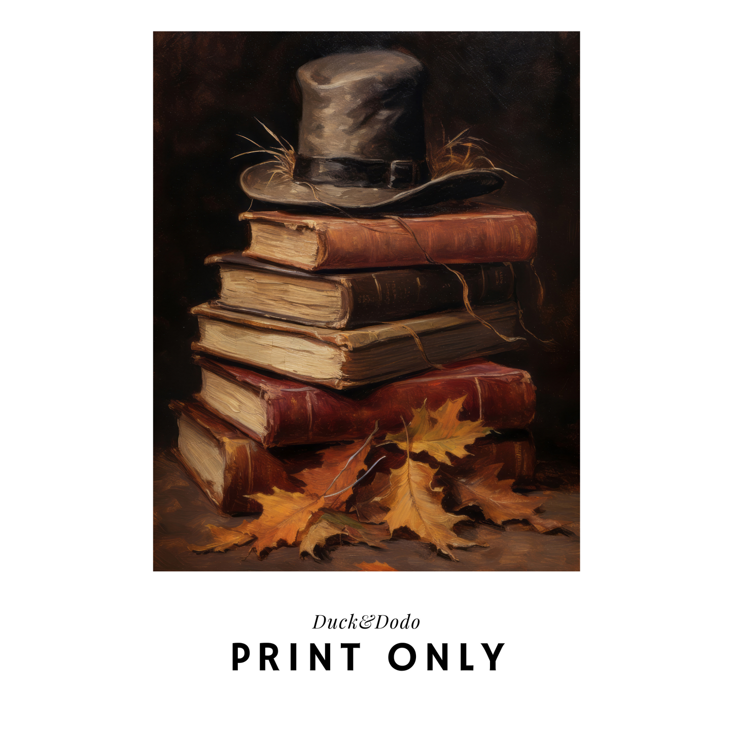 Autumn Bookstack Print