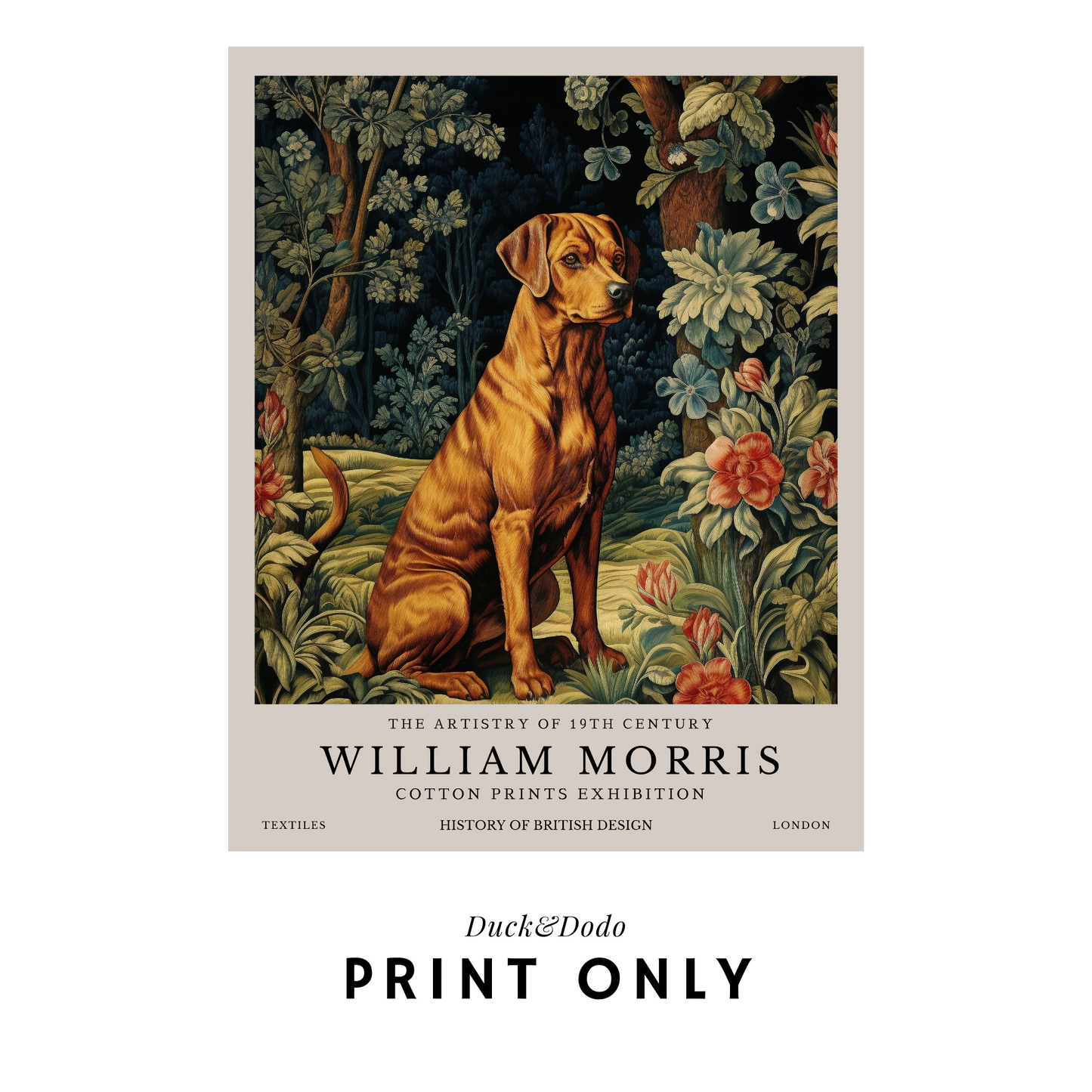 William Morris Dog Print