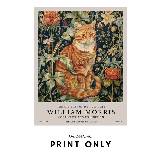 William Morris Cat Print