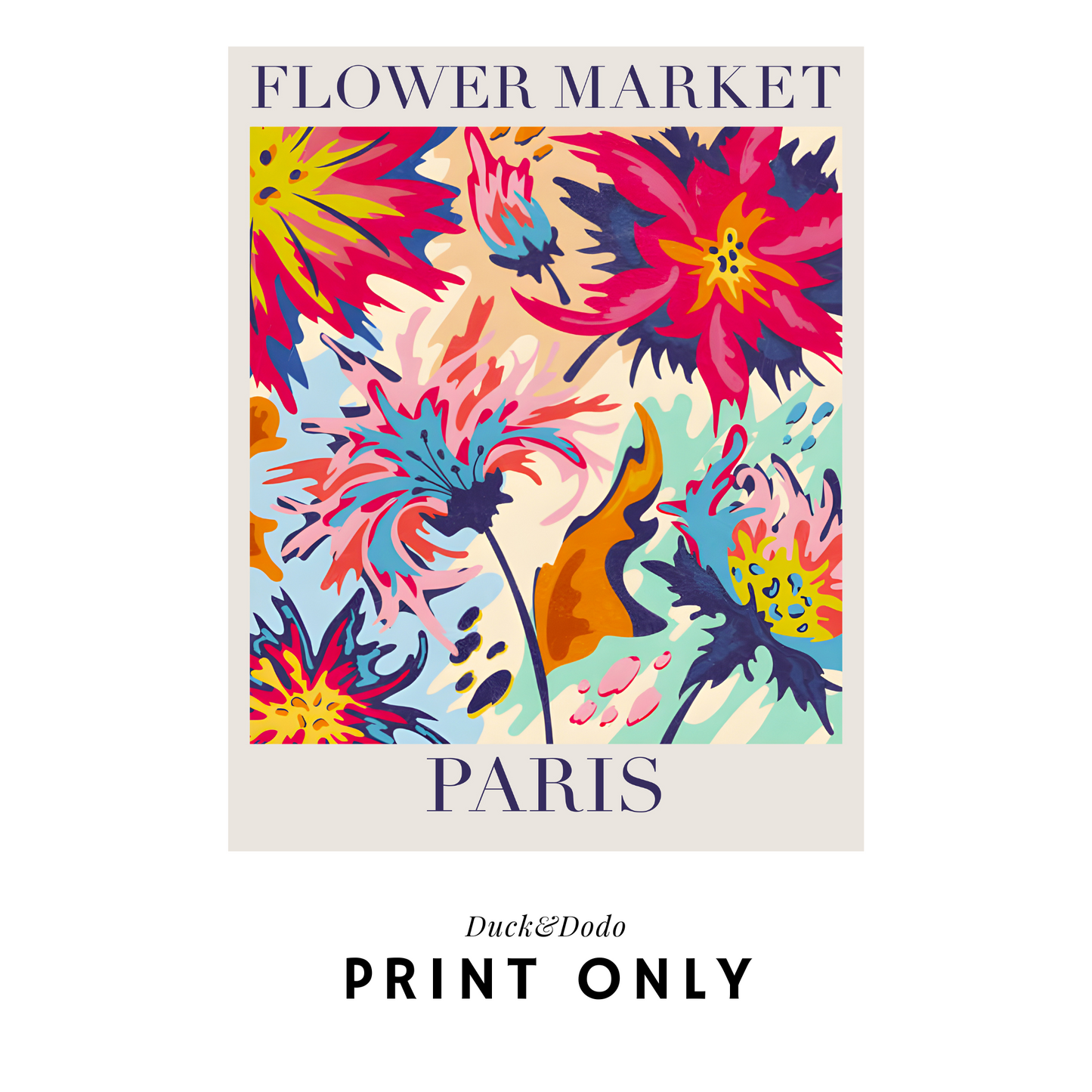 Flower Market Print - Paris