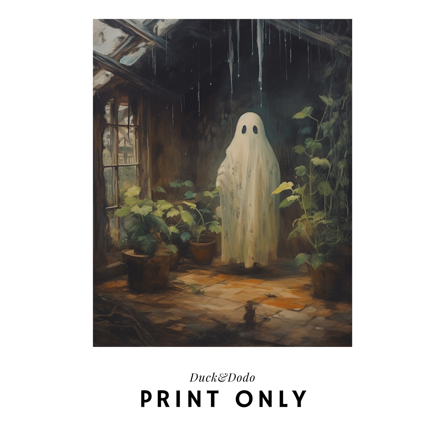 Ghost in Greenhouse print