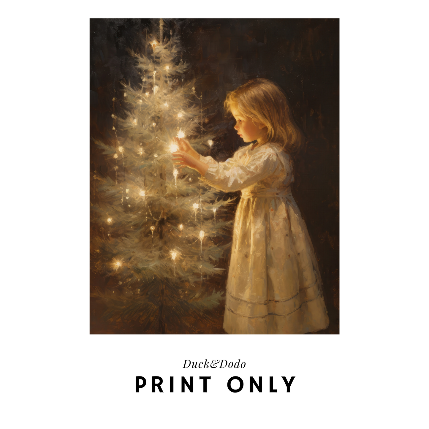 Girl with Tree Print