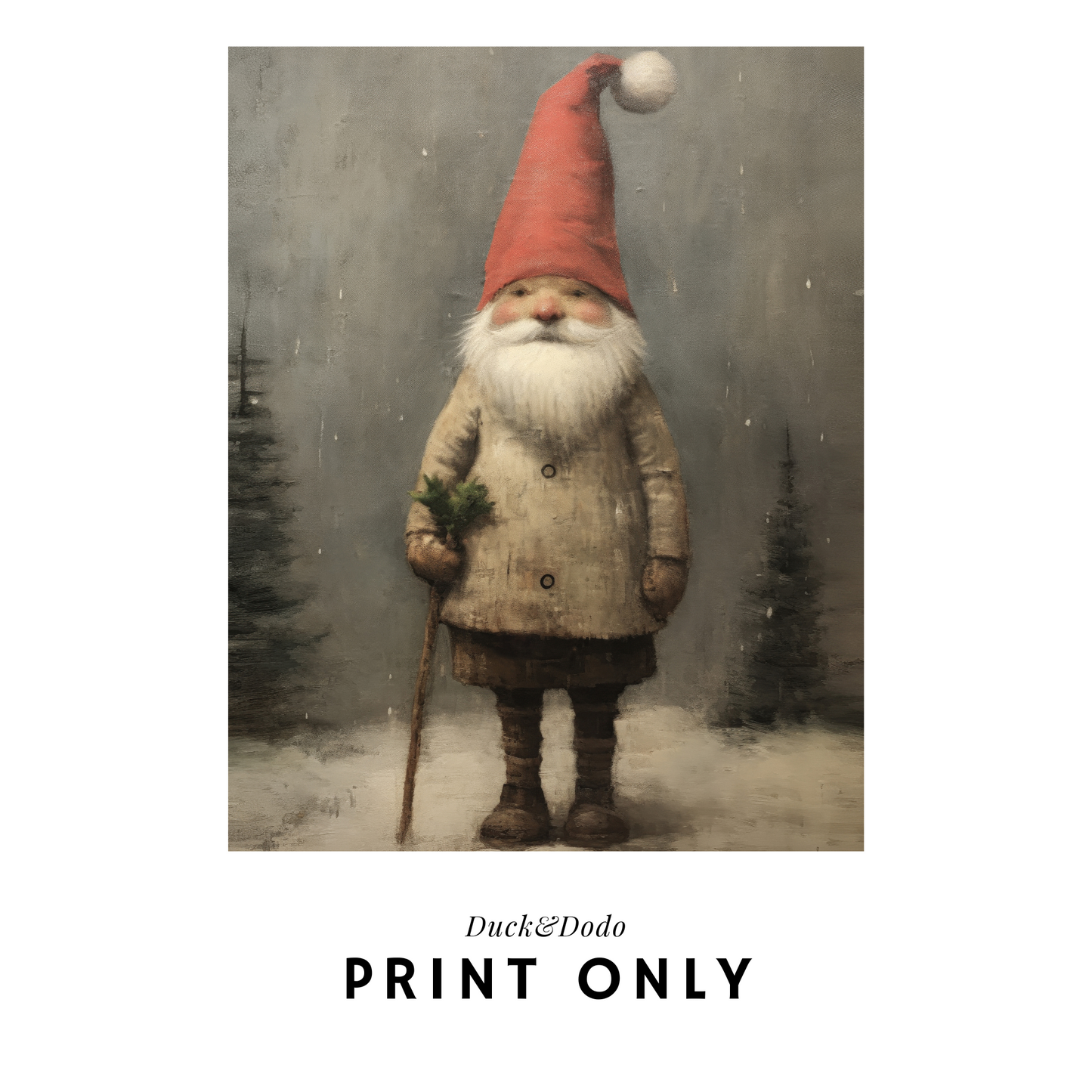 Holiday Gnome Print