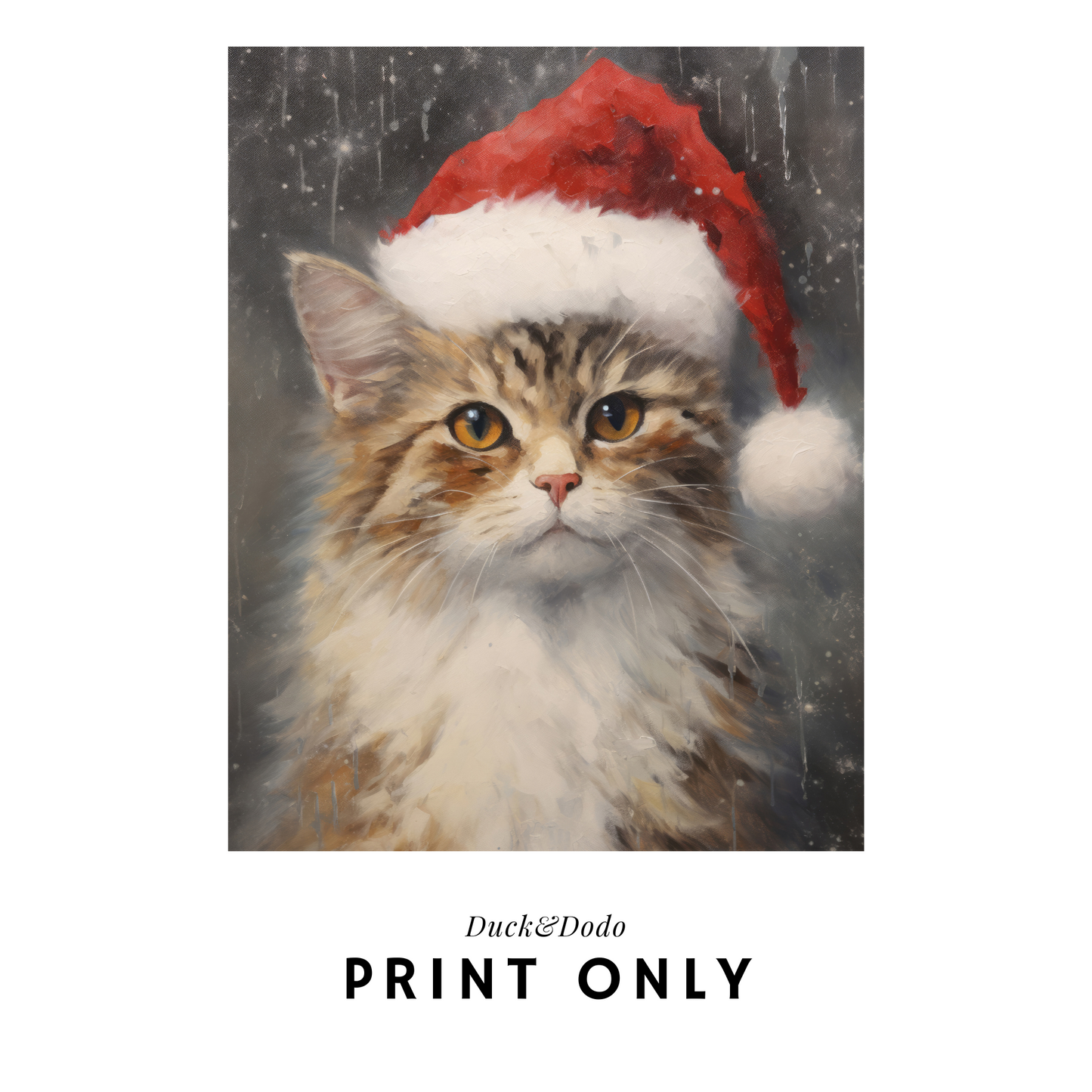 Christmas Kitty Print