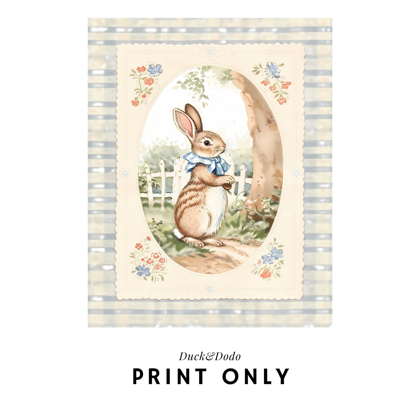 Bunny with tree print