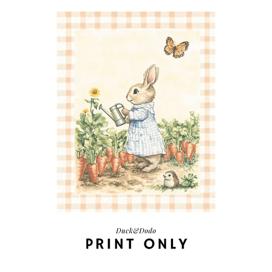 Bunny with Butterfly Print