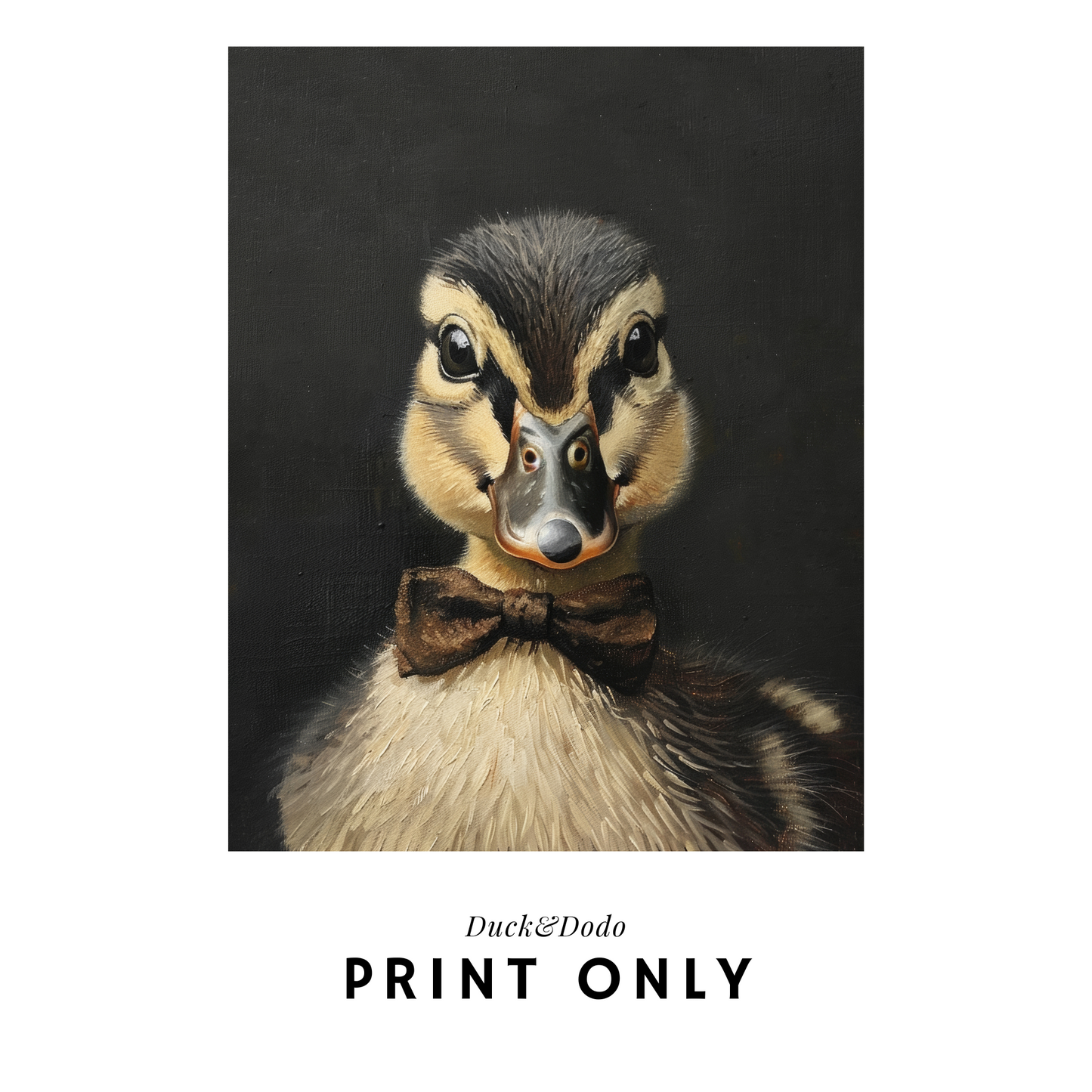 Duck with Bowtie Print