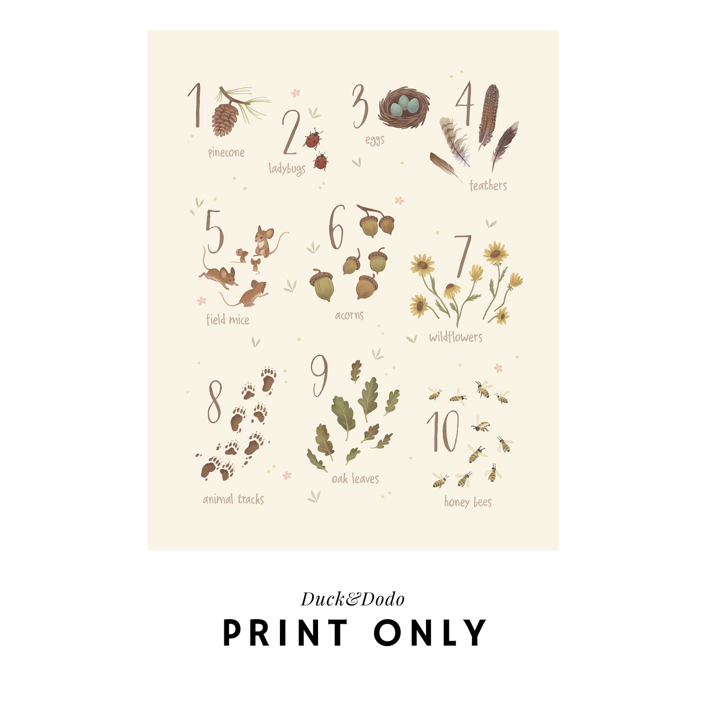 Nature Counting Print