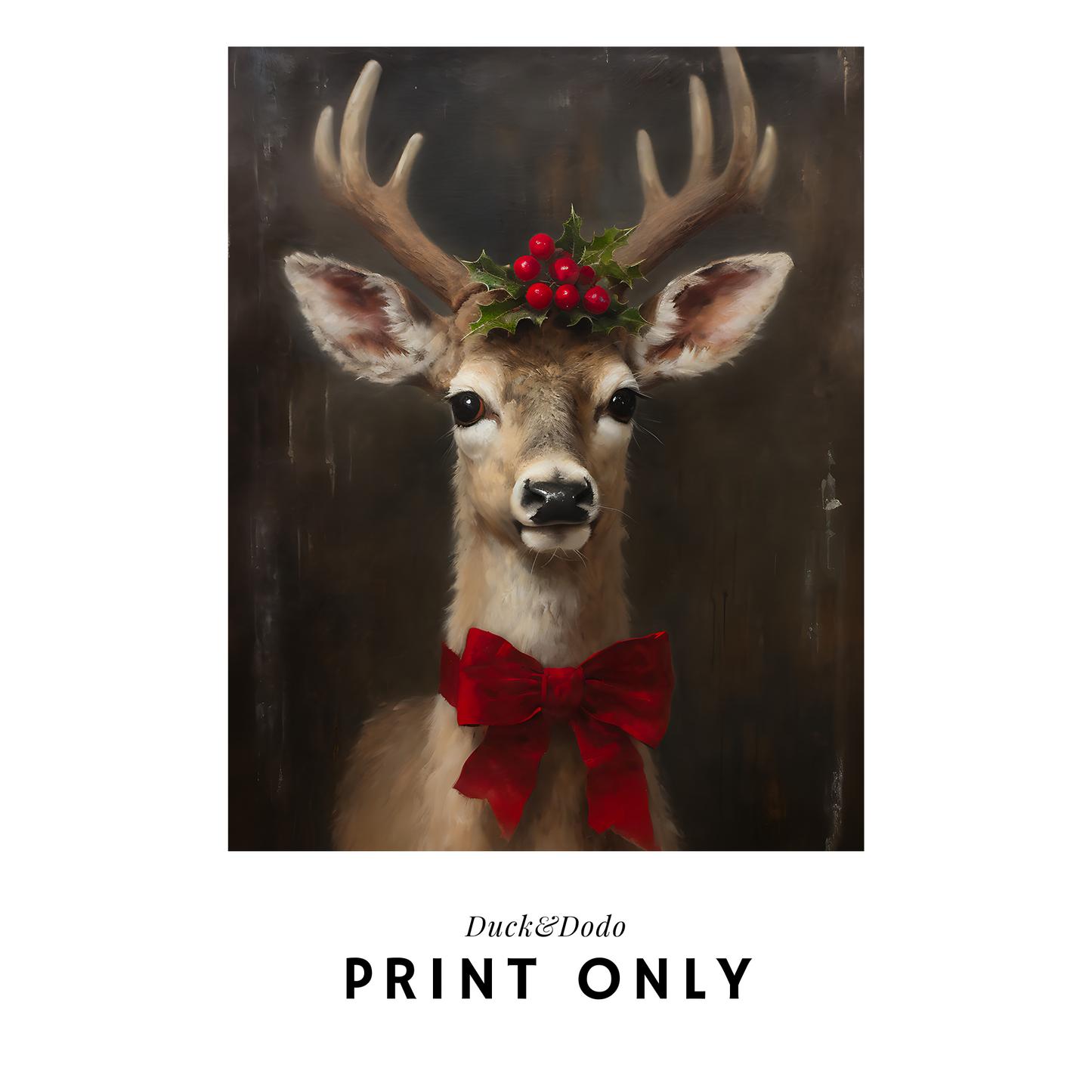 Festive Deer Print