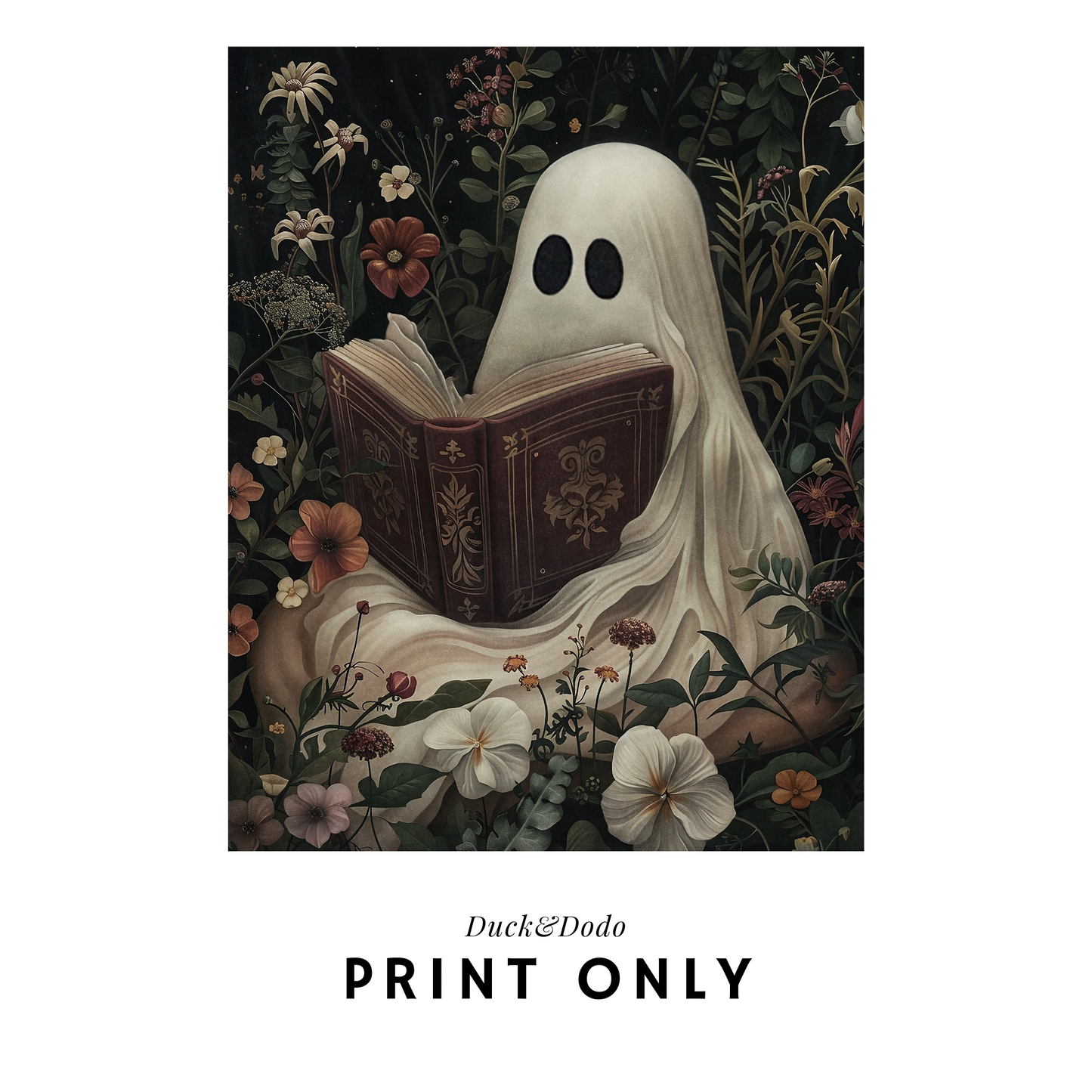 Boho Reading Ghost Print