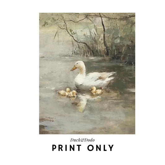 Scenery Print -  Ducks in Lake