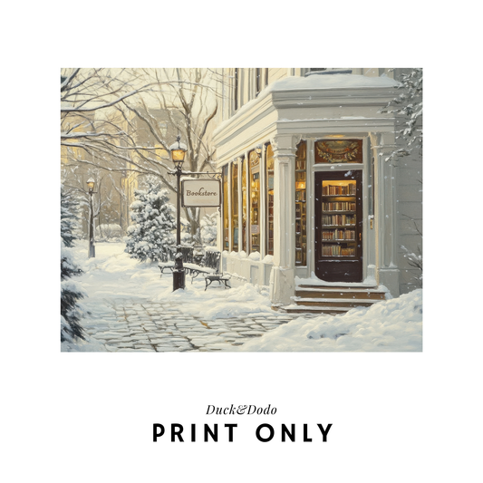 Winter Bookshop Print