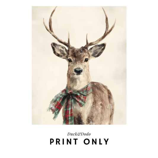 Dear with Scarf Print