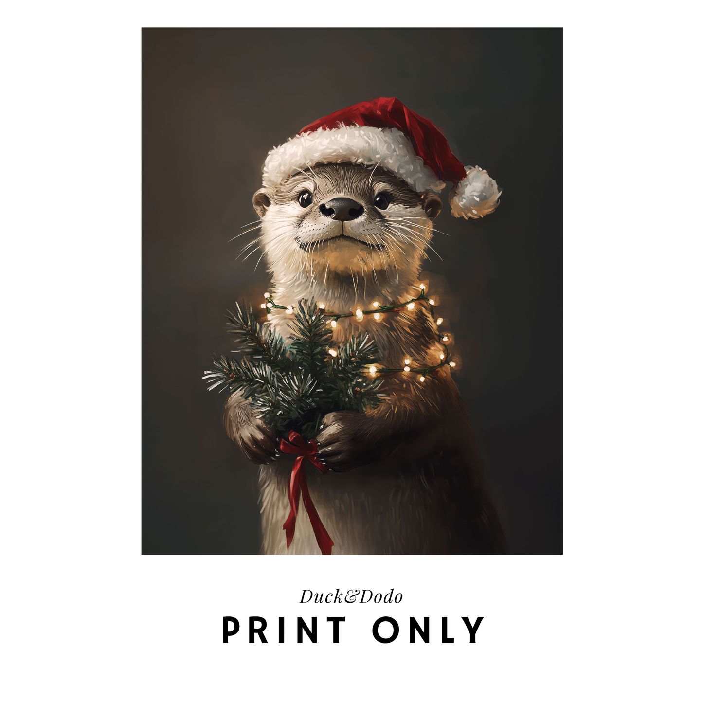 Holiday Otter Print