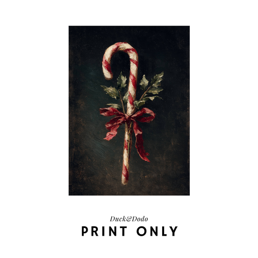Black Candy Cane Print