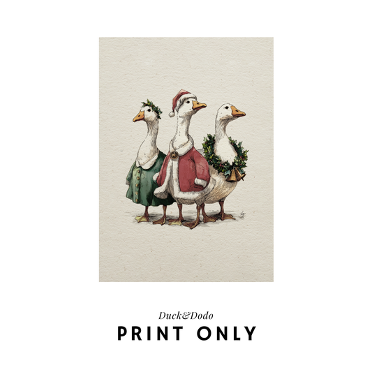 Holiday Geese Print