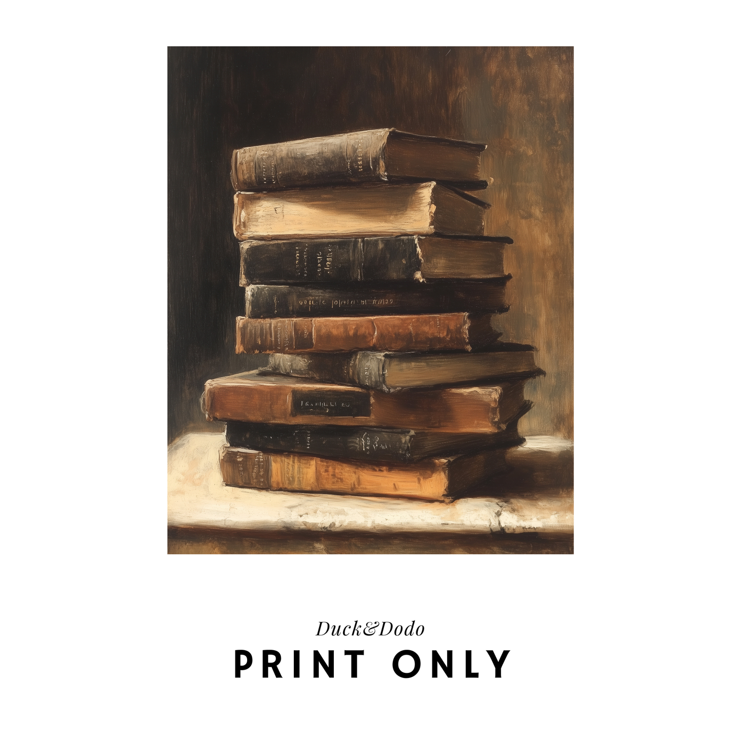 Antique Stack of books Print