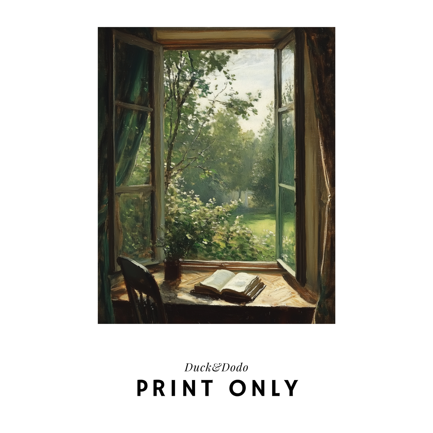 Book with open window print