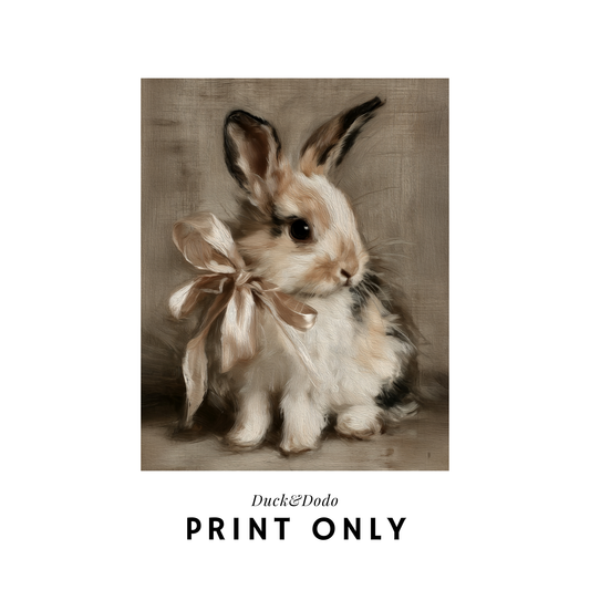 Bunny with Ribbon Print