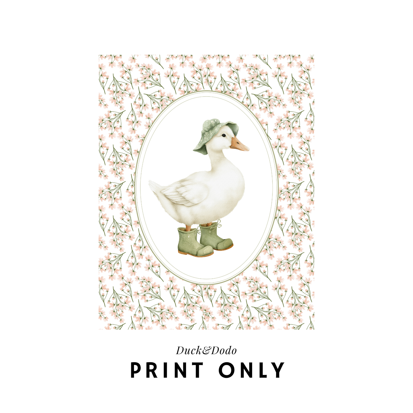 Duck in Boots Print