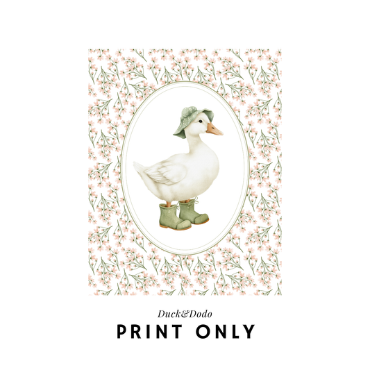 Duck in Boots Print