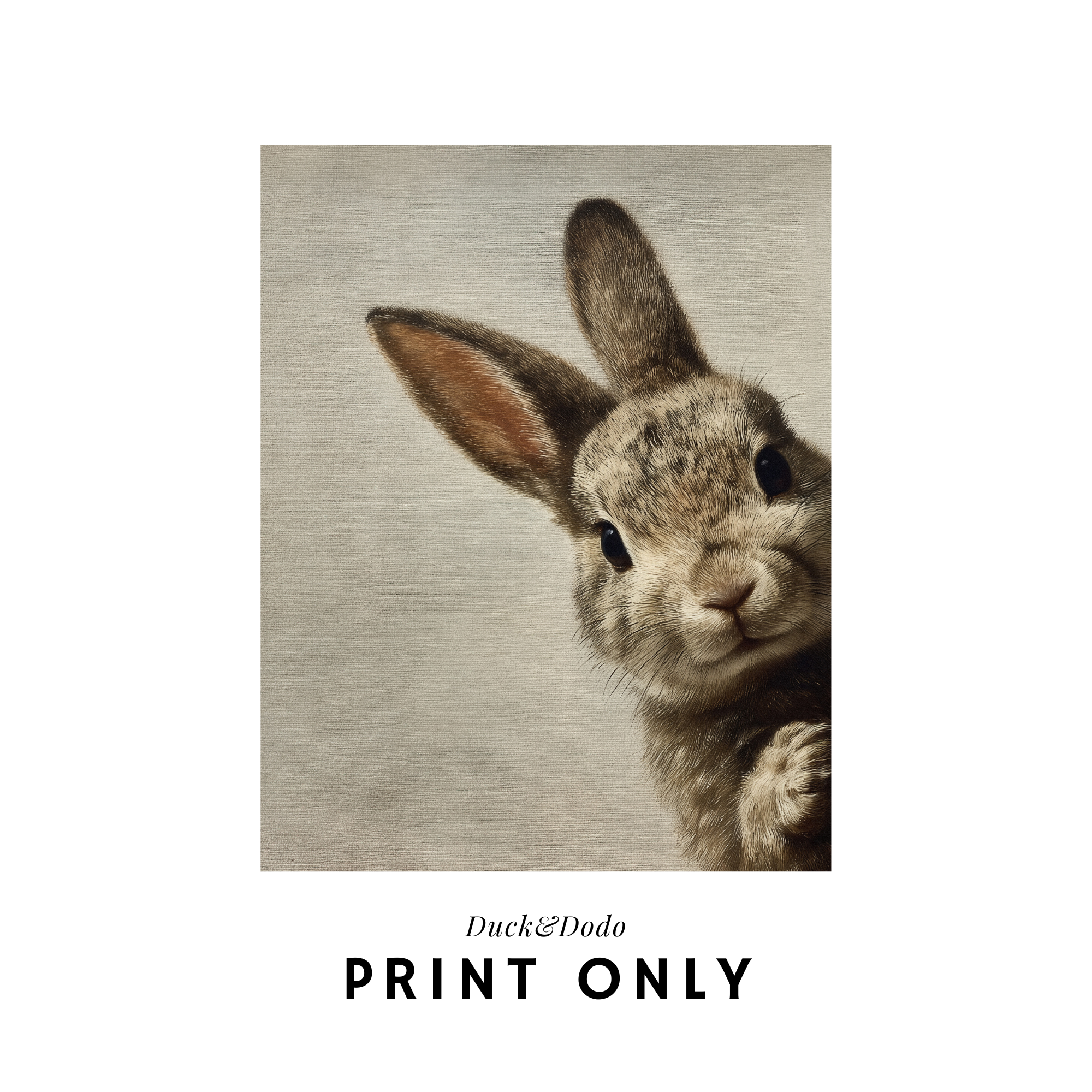 Peeking Bunny Print – Duck & Dodo