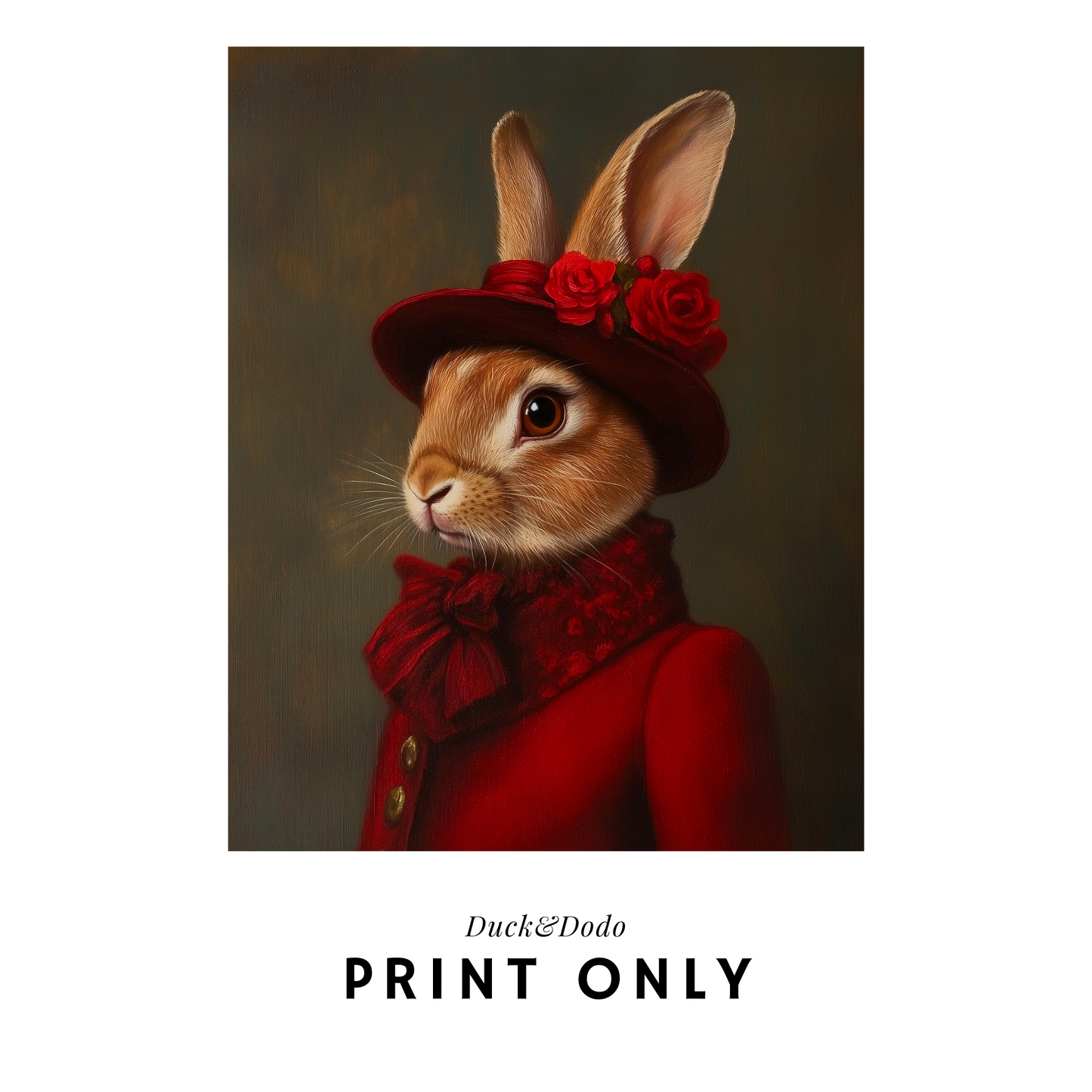 Dapper Red Dress Rabbit