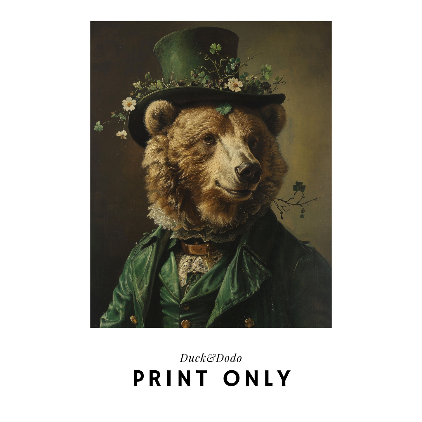 Shamrock Bear Print