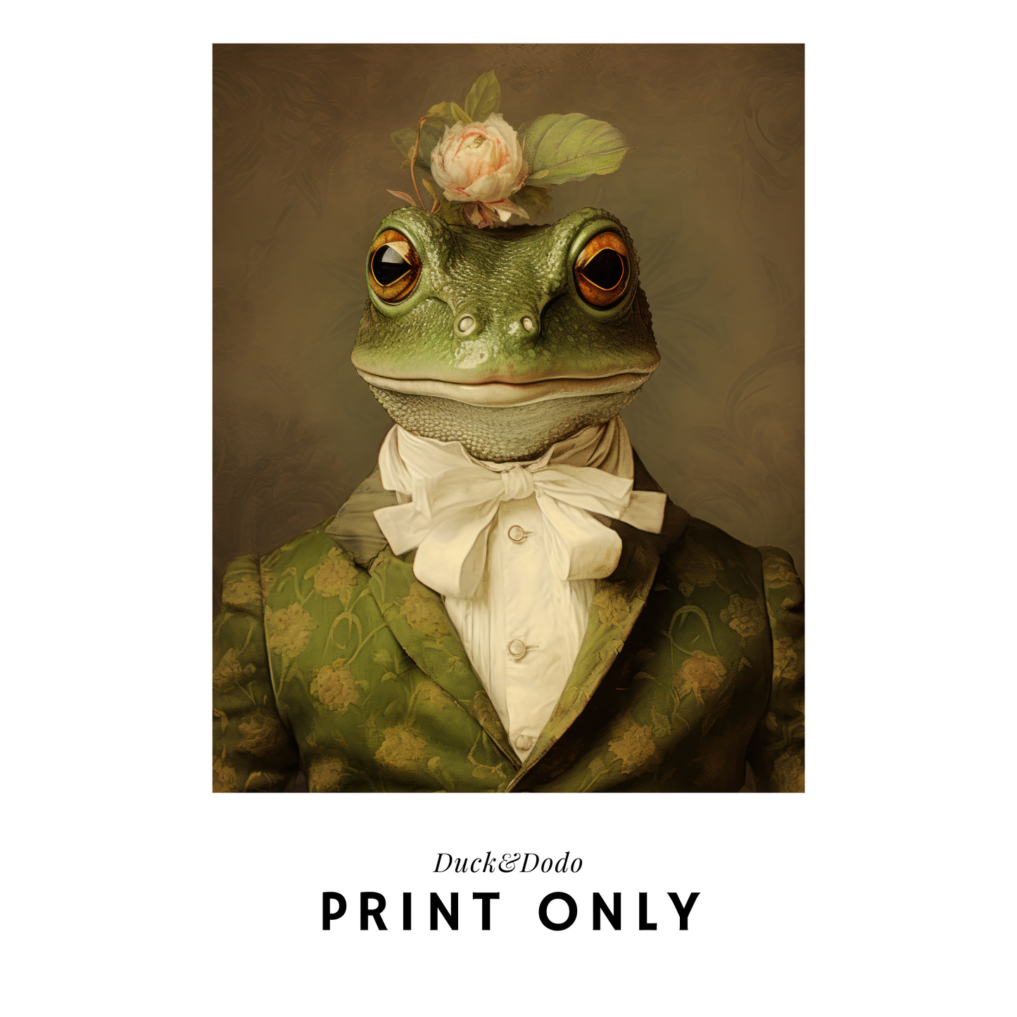 Dapper Frog Portrait Print