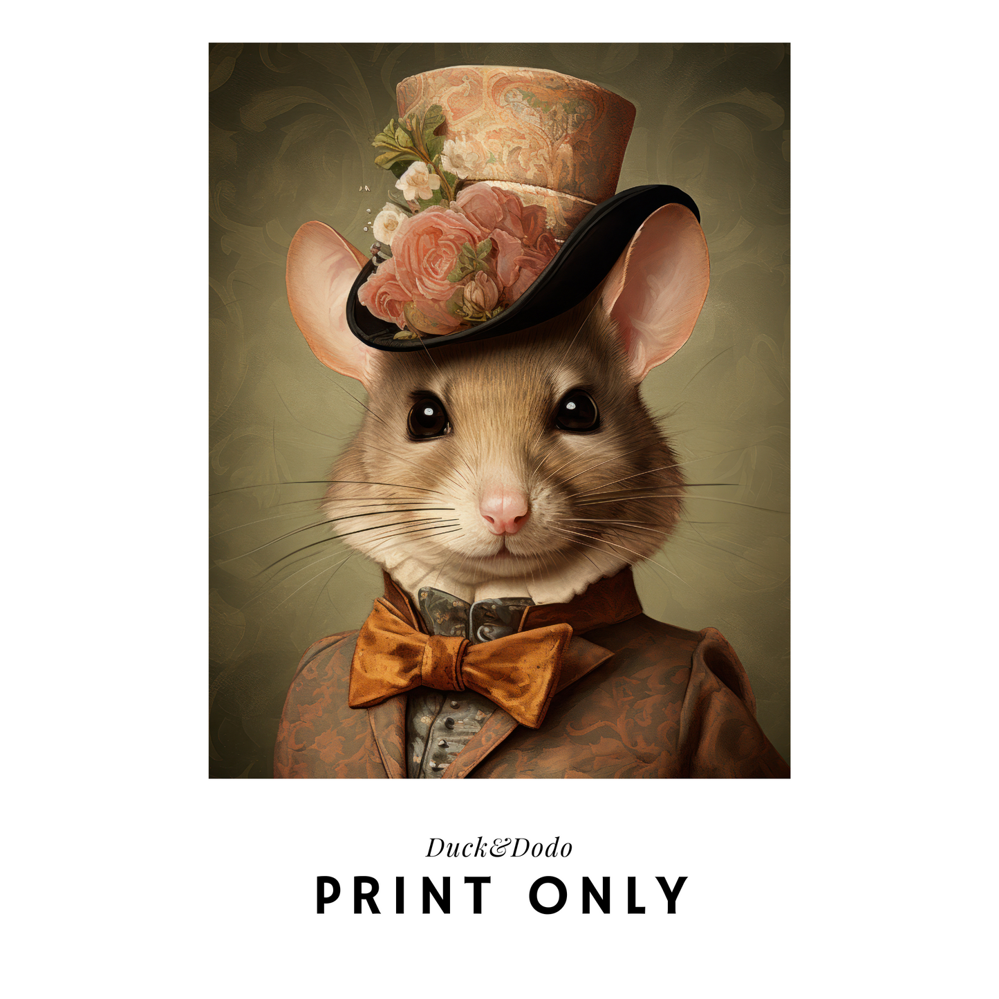 Dapper Mouse Portrait Print