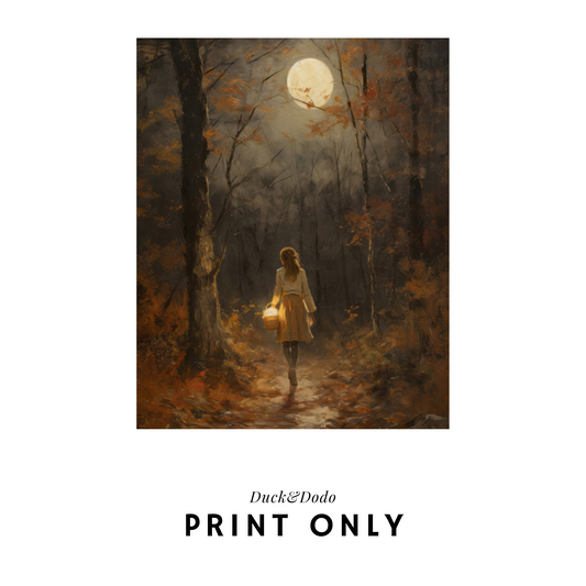 Girl in Forest Print