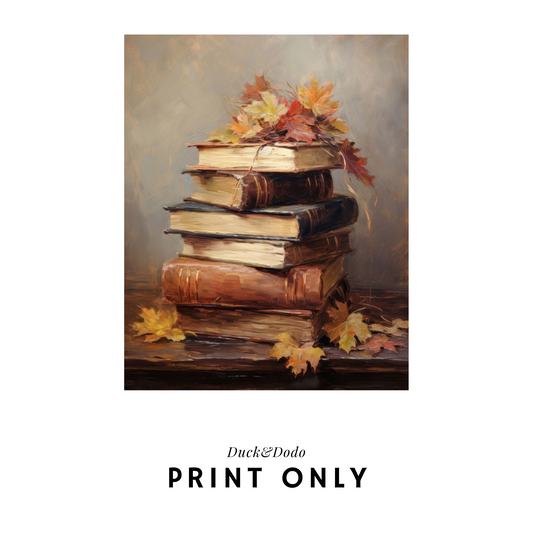 Fall Book Stack Print